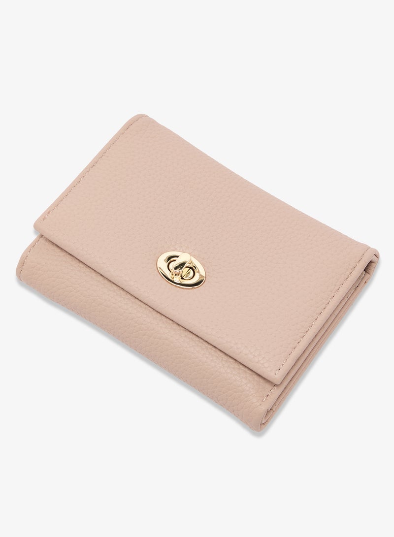 Ginger Classic Flap Mini Wallet With Gold Accent - Image 2